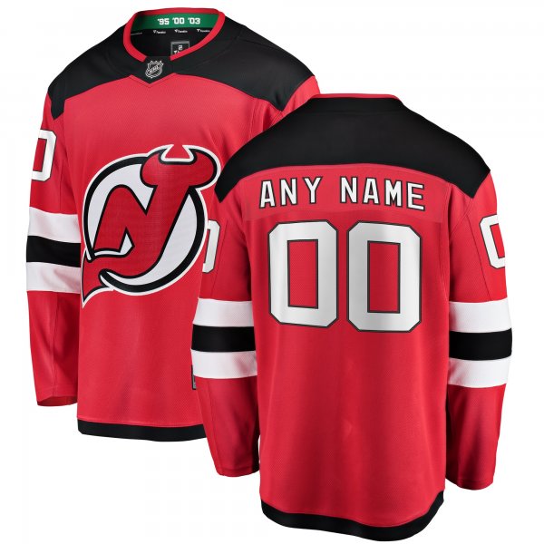 Youth New Jersey Devils Fanatics Red Home Breakaway Custom Jersey