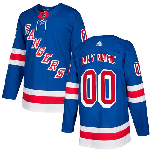 Youth Adidas New York Rangers Royal Blue Home NHL Customized Jersey