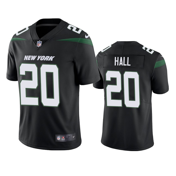 Men's Nike NFL New York Jets Breece Hall #20 Black Vapor Limited Jersey