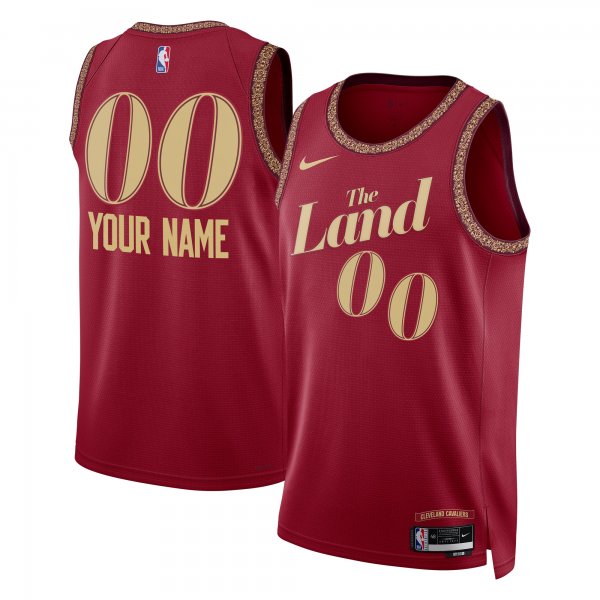 Unisex Cleveland Cavaliers  Nike Wine 2023/24 Custom Swingman Jersey - City Edition