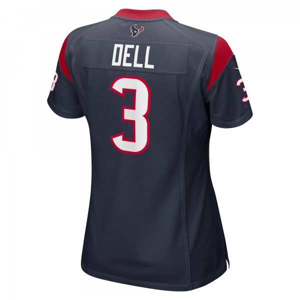 Women's Houston Texans Tank Dell Nike Navy Player Game Jersey