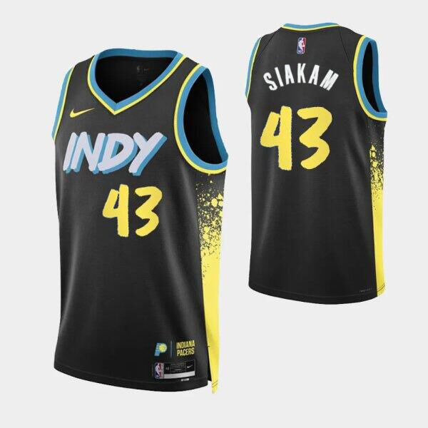 Men's Nike Indiana?Pacers #43 Pascal Siakam 2023-24 City Edition Black City Edition Swingman Jersey