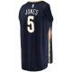 Youth New Orleans Pelicans Herbert Jones Fanatics Navy Fast Break Replica Jersey - Icon Edition