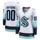 Women's Seattle Kraken Fanatics White Away Breakaway Custom Jersey