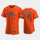 Men's Houston Astros #4 George Springer 2020 Alternate Orange Flex Base MLB Jersey