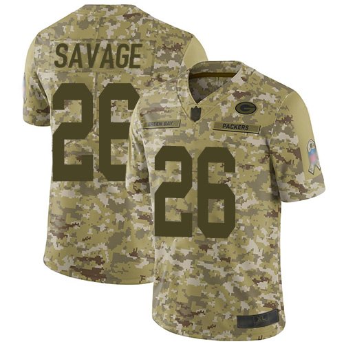 Green Bay Packers #26 Darnell Savage Camo Men's Stitched NFL Limited 2018 Salute To Service Jersey