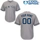 Men's New York Yankees Grey Majestic MLB Customized Road Cool Base Jersey