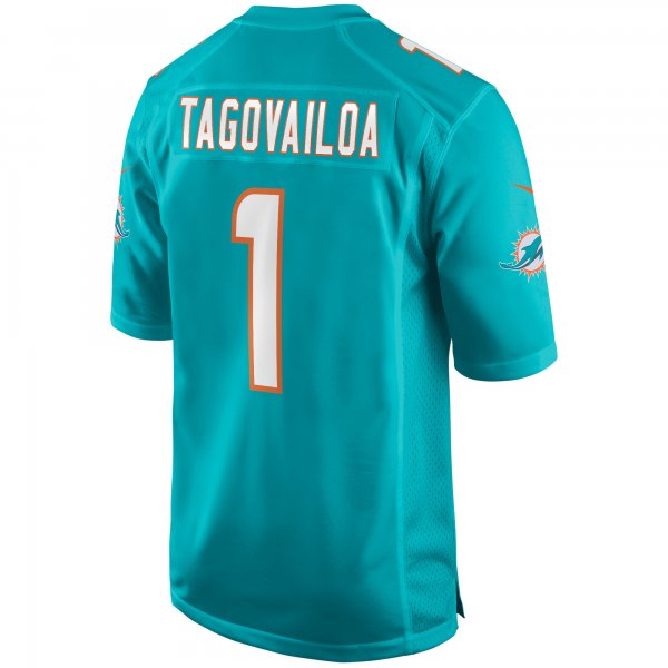 Men's Miami Dolphins Tua Tagovailoa Nike Aqua Game Jersey