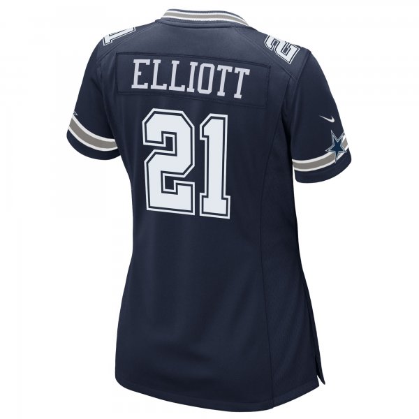 Women's Dallas Cowboys Ezekiel Elliott Nike Navy Game Team Jersey