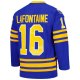 Men's Buffalo Sabres Pat LaFontaine Mitchell & Ness Royal Captain Patch 1992/93 Blue Line Player Jersey