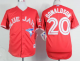 Toronto Blue Jays #20 Josh Donaldson Red Canada Day Stitched MLB Jersey