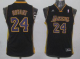 Los Angeles Lakers #24 Kobe Bryant Black Champion Patch Stitched Youth NBA Jersey