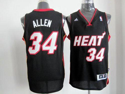 Men's Revolution 30 Miami Heat #34 Ray Allen Black Stitched NBA Jersey