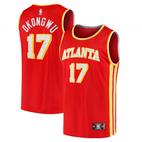 Youth Atlanta Hawks Onyeka Okongwu Fanatics Red Fast Break Replica Jersey - Icon Edition