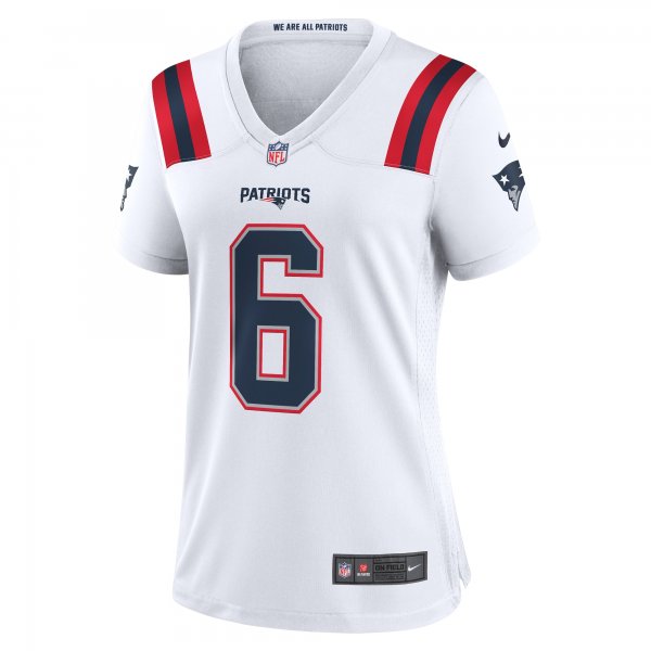 Women's New England Patriots Christian Gonzalez Nike  White  Game Jersey