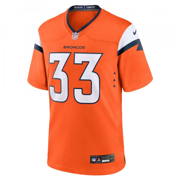 Men's Denver Broncos Javonte Williams Nike Orange Game Jersey