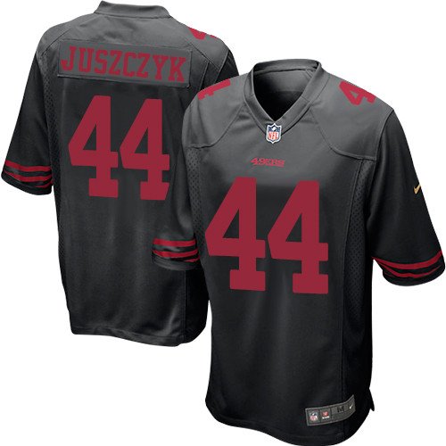 Nike San Francisco 49ers #44 Kyle Juszczyk Men's Game Black NFL Jersey