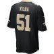 Men's New Orleans Saints Jonathan Vilma Nike Black Game Retired Player Jersey