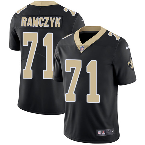 Nike New Orleans Saints #71 Ryan Ramczyk Black Team Color Men's Stitched NFL Vapor Untouchable Limited Jersey