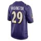 Men's Baltimore Ravens Ar'Darius Washington Nike Purple Player Game Jersey