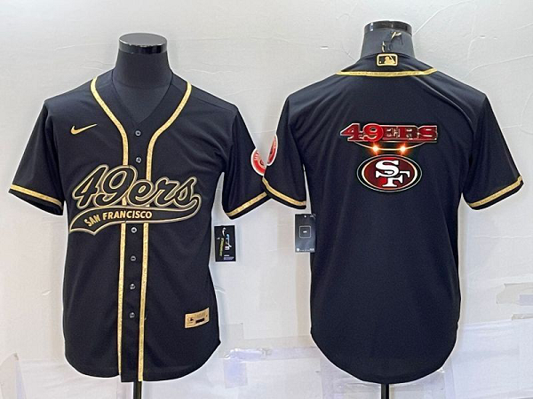 Men's San Francisco 49ers Blank Black Stitched Baseball Cool Base Jersey