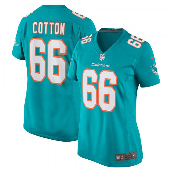 Women's Miami Dolphins Lester Cotton Sr. Nike Aqua Home Game Player Jersey