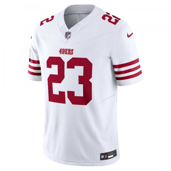 Men's San Francisco 49ers Christian McCaffrey Nike White Vapor F.U.S.E. Limited Jersey