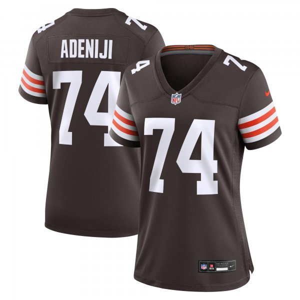 Women's Cleveland Browns Hakeem Adeniji Nike  Brown  Game Jersey