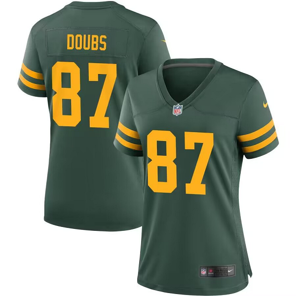 Women's Green Bay Packers Nike Green Alternate #87 Romeo Doubs Jersey