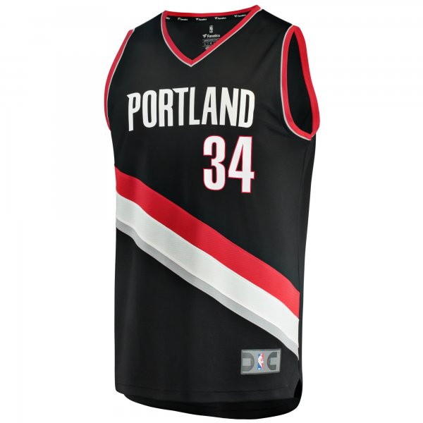 Men's Portland Trail Blazers Jabari Walker Fanatics Black Fast Break Replica Jersey - Icon Edition