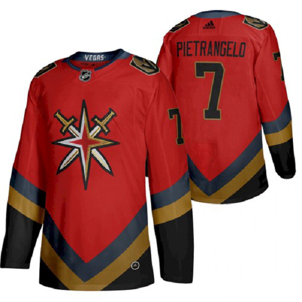 Men's Vegas Golden Knights Alex Pietrangelo Red 2021 Reverse Retro Jersey