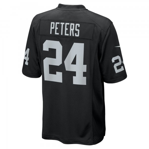 Men's Las Vegas Raiders Marcus Peters Nike  Black Team Game Jersey