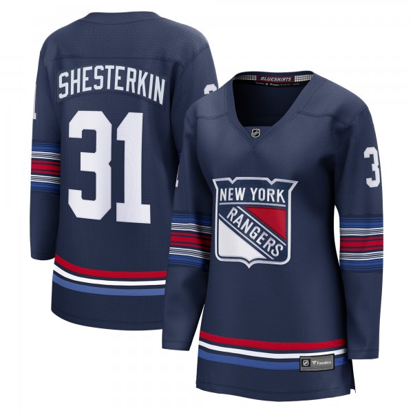 Women's New York Rangers #31 Igor Shesterkin Navy Alternate Premier Breakaway Player Jersey