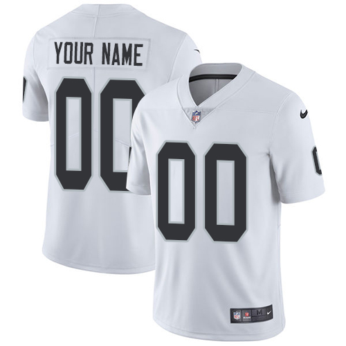 Men's Nike Las Vegas Raiders Customized White Vapor Untouchable Custom Limited NFL Jersey