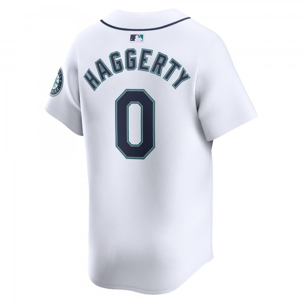 Men's Seattle Mariners Sam Haggerty Nike White Home Limited Player Jersey