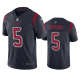 Men's Houston Texans #5 Tyrod Taylor Color Rush Limited Navy Jersey