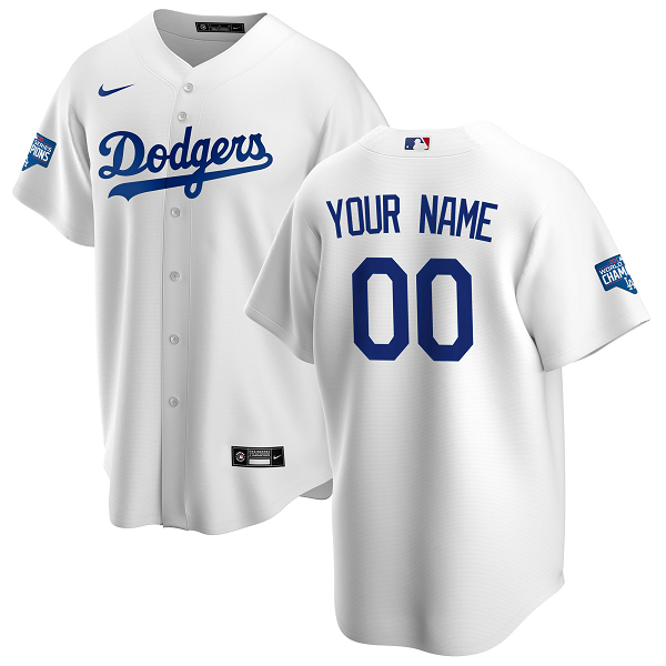 Los Angeles Dodgers Nike 2020 World Series Champions Home Custom MLB Jersey - White