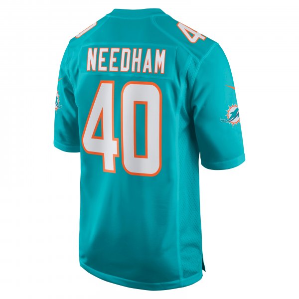 Men's Miami Dolphins Nik Needham Nike Aqua Game Jersey