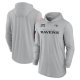 Men's Nike Gray Baltimore Ravens 2024 Salute to Service Lightweight Performance Long Sleeve Hoodie T-Shirt