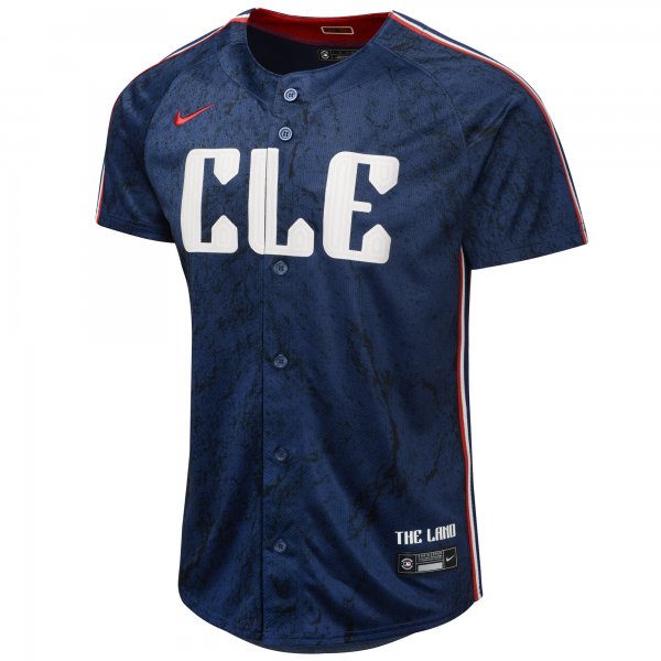 Youth Cleveland Guardians Shane Bieber Nike Navy 2024 City Connect Limited Jersey