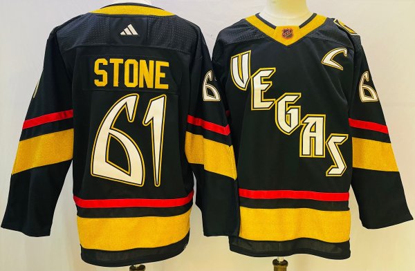 Men's Las Vegas Golden Knights #61 Mark Stone Reverse Retro Black Jersey