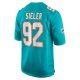 Men's Miami Dolphins Zach Sieler Nike Aqua Game Jersey