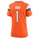 Women's Denver Broncos  Nike Orange #1 Mom Game Jersey