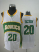 Men's Oklahoma City Thunder #20 Gary Payton White SuperSonics Throwback Stitched NBA Jersey