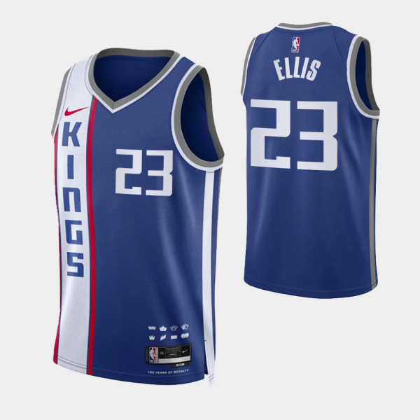 2023-24 City Edition Sacramento Kings #23 Keon Ellis Blue Swingman Jersey