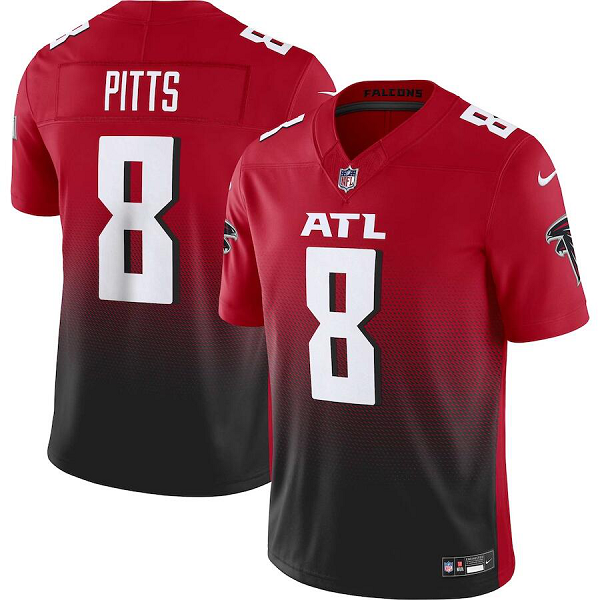 Men's Atlanta Falcons #8 Kyle Pitts Nike Red Vapor F.U.S.E. Limited NFL Jersey