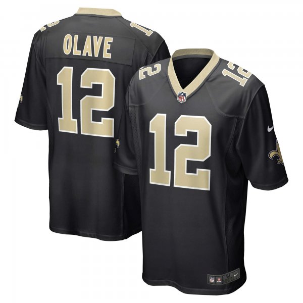 Men's New Orleans Saints Chris Olave Nike Black Game Jersey