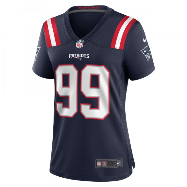 Women's New England Patriots Keion White Nike  Navy Team Game Jersey