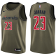 Men's Nike Washington Wizards #23 Michael Jordan Green Salute to Service Swingman NBA Jersey