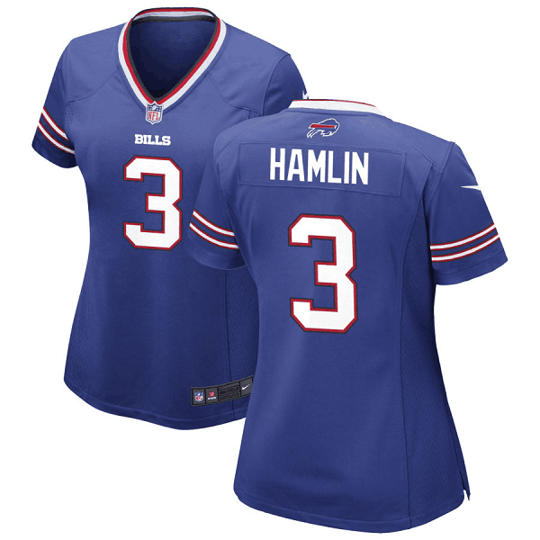 Women's Buffalo Bills #3 Damar Hamlin Nike Royal Blue Jersey